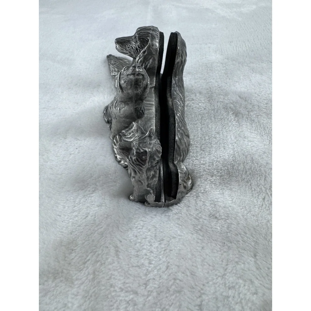 Pewter Sporting Dogs Business Card Holder or Photo Frame 5